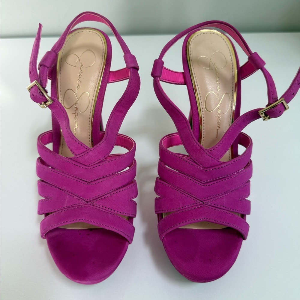 Jessica Simpson Pink Strappy Heels - Picture 3 of 7